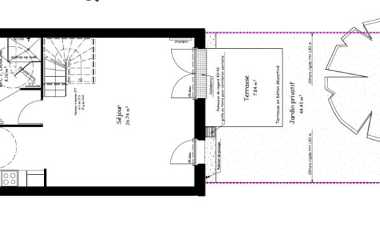 Maison Type 4 - 88 m² - Villechetif
